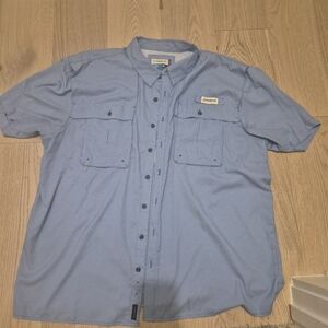 Magellan Outdoors Men's Light Blue Button Down Shirt